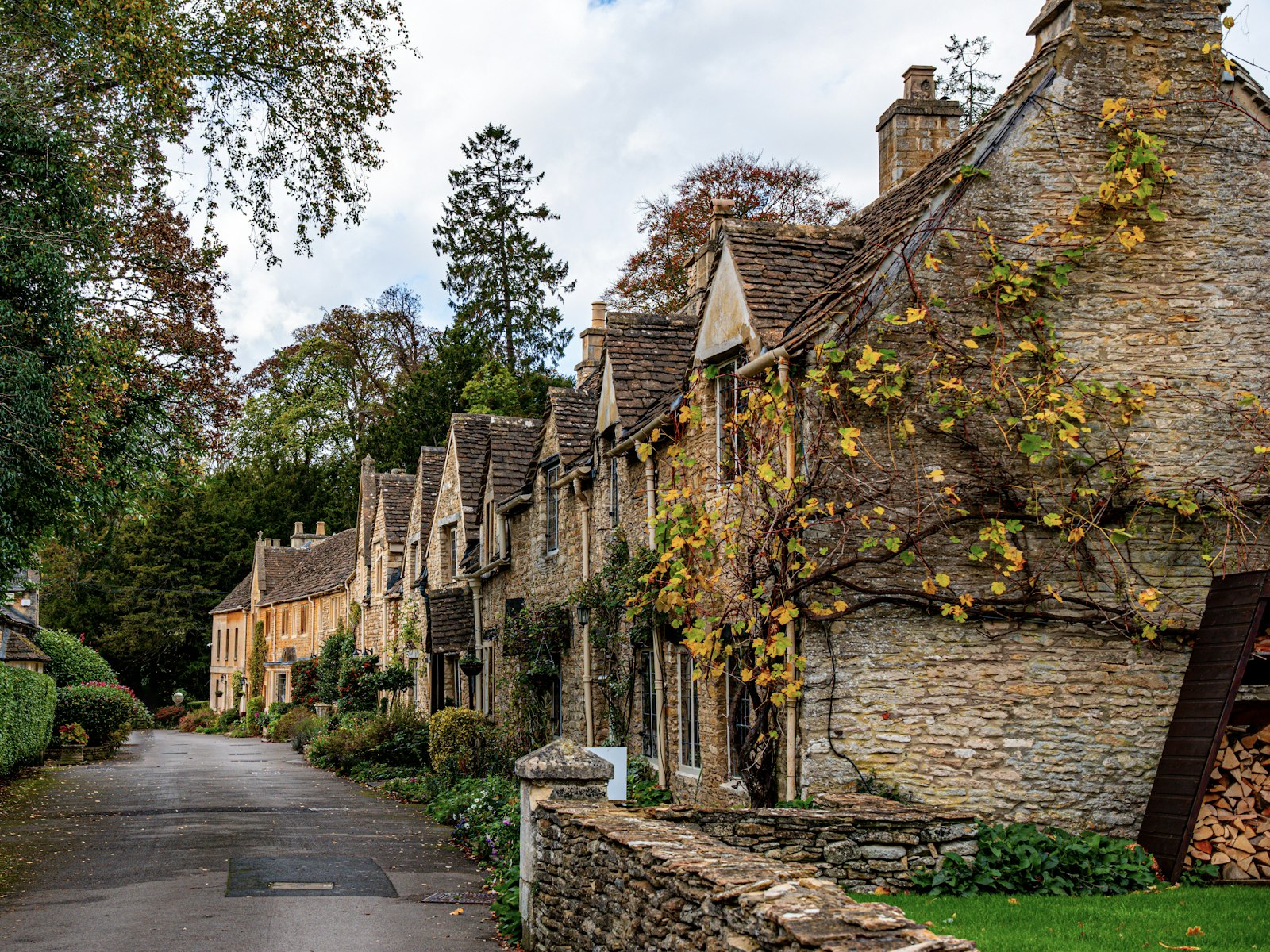 A traditional English village street reflecting the village of Ponteland, near Refined Medical Aesthetics.