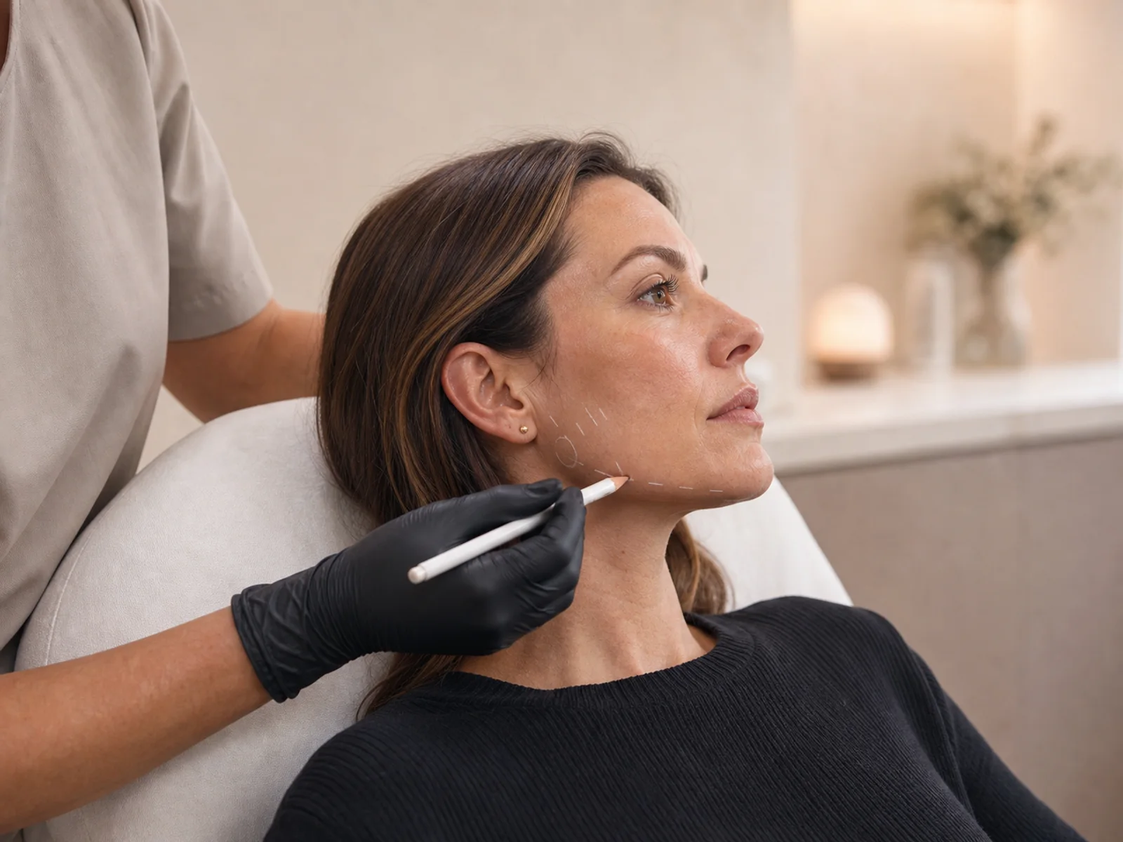 Advanced anti-wrinkle consultation with lower-face mapping at Refined Medical Aesthetics.